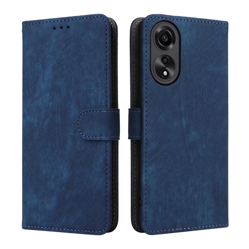 Кожаный чехол-книжка OPPO A58 4G с слотом для карт и подставкой - Многофункциональный чехол для мобильного телефона