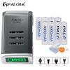 PALO 8pcs AA Rechargeable Battery 1.2V 3000mAh Ni-mh Batteries + 4 Cells LCD Fast Charger for Ni-mh Ni-cd AA AAA Multi-function Charger Battery