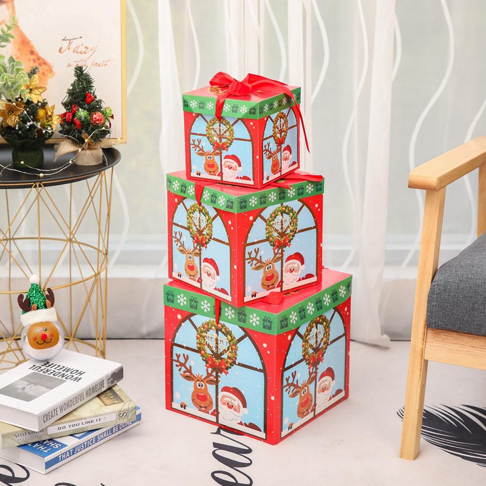Рождественские Подарки Упаковочная Коробка Рождественский Дизайн Рождественская Декоративная Коробка Конфеты Шоколадный Пакет
