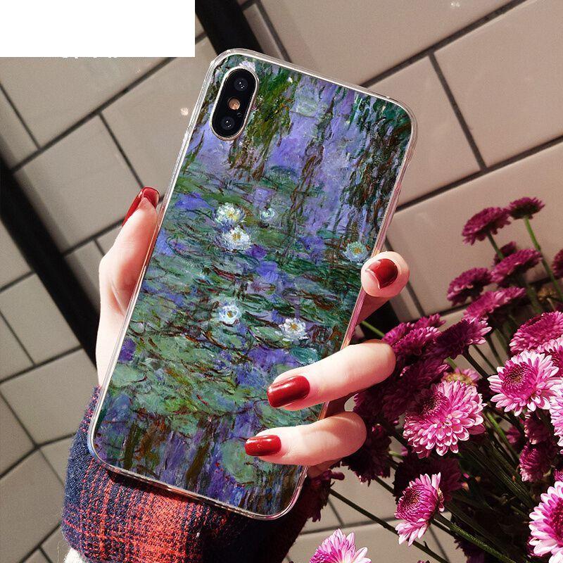 Claude Monet Art Painting TPU Soft Phone Case for Apple iPhone 11 12 13 Pro Max 8 7 6 6S Plus X XS MAX 5 5S SE XR Cellphones