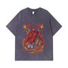275 GSM Washed T-shirts 100% Cotton Bleach V6 Zaraki Print Unisex Heavy Cotton T Shirt