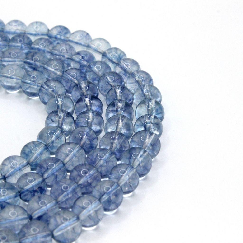 Light Blue Crackle Crystal Glass Beads for DIY Jewelry and Accessories