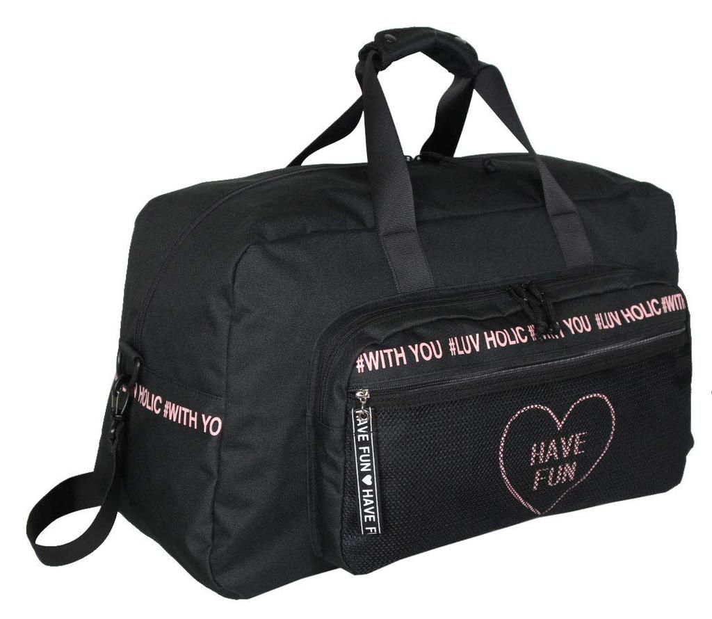 Garland Boston Bag Plain Heart Series 2way Boston 60cm Black lph-573