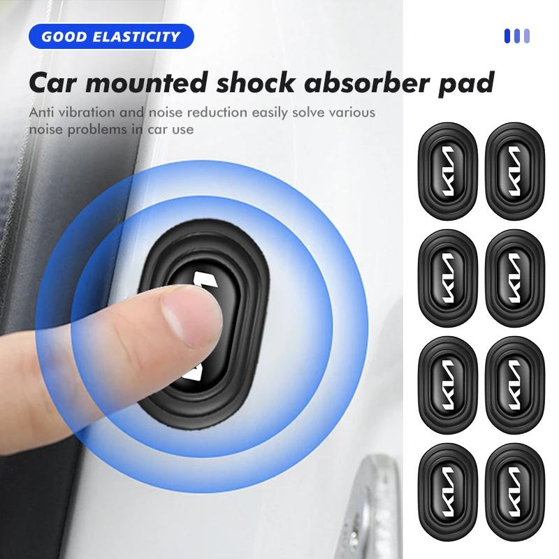 BBEQ3 4pcs Car Mounted Door Shock Absorber Pad Anti-Collision Sticker For KIA Rio K5 K2 Sportage Ceed Sorento Picanto Stinger Soul