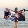 1pc Tsuyuri Kanawo1 Beach Towel, Beach and Seaside Swimming Pool Equipment, Fashion Pattern, Rectangular, Travel Essentials