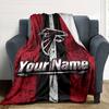 Name Custom Atlanta Falcons Logo Print Flannel Blanket High Quality Warm Comfortable Cover for All Seasons Perfect for Gifts Home Decor