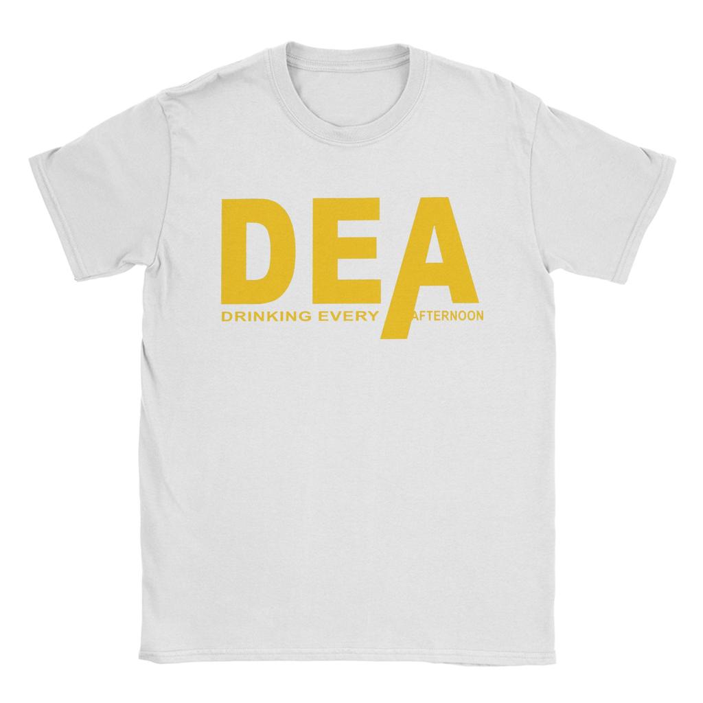 Vintage DEA Drinking Every Afternoon TShirts Unisex O Neck Cotton T Shirt Short Sleeve Tees Plus Size Clothing