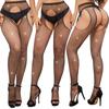 Ladies Hot Rhinestone Sexy Fishnet Stockings Hollow Crotch Small Mesh Pantyhose Stockings