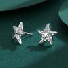 Изысканные серьги из стерлингового серебра с пентаграммой и цирконом для женщин. Простые серьги в виде морской звезды, ювелирные изделия из стерлингового серебра, подарок на выпускной, вечерние серебряные украшения