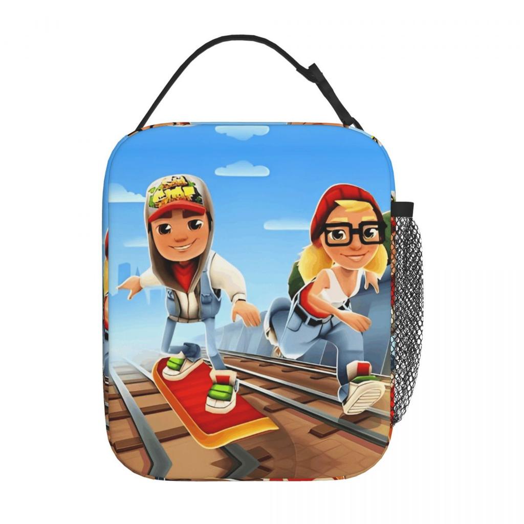 Subway Surfers Insulated Lunch Bag Leakproof Game Meal Container Cooler Bag Lunch Box Tote Office Outdoor Food Handbags