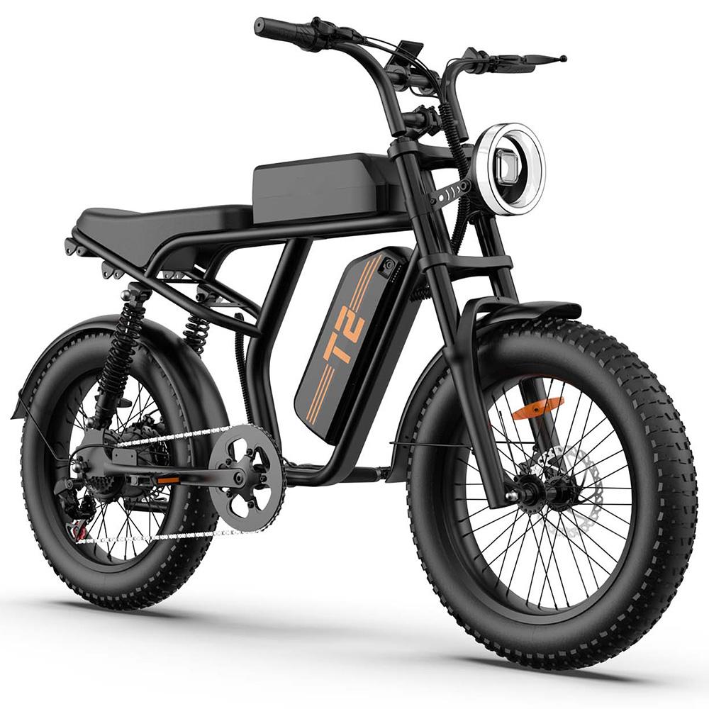 Электровелосипед Urlife T2 500 Вт Мотор 20" Широкие Шины Полностью Амортизированный Взрослый Электровелосипед 48 В 15,6 Ач Двойные Дисковые Тормоза 7 Скоростей Макс. Загрузка 120 кг
