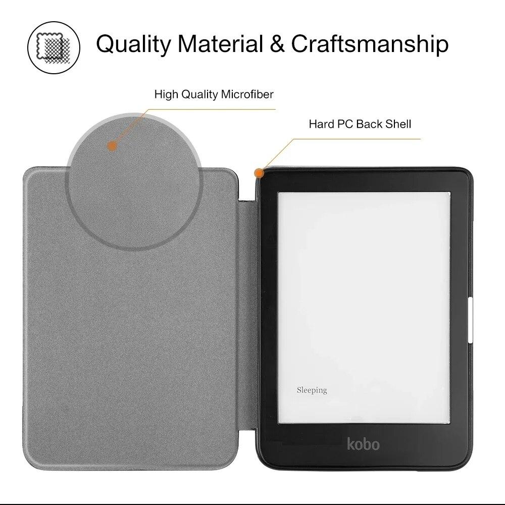 Магнитный чехол для Kobo Clara HD, 6-дюймовая электронная книга из искусственной кожи, смарт-чехол для Kobo N249, тонкий, легкий, с автоматическим режимом сна и пробуждения