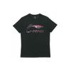 Li Ning Sports Fashion Series Large Logo Дышащая повседневная футболка с круглым вырезом и коротким рукавом Мужская футболка Стандартная черная AHSQ567-4