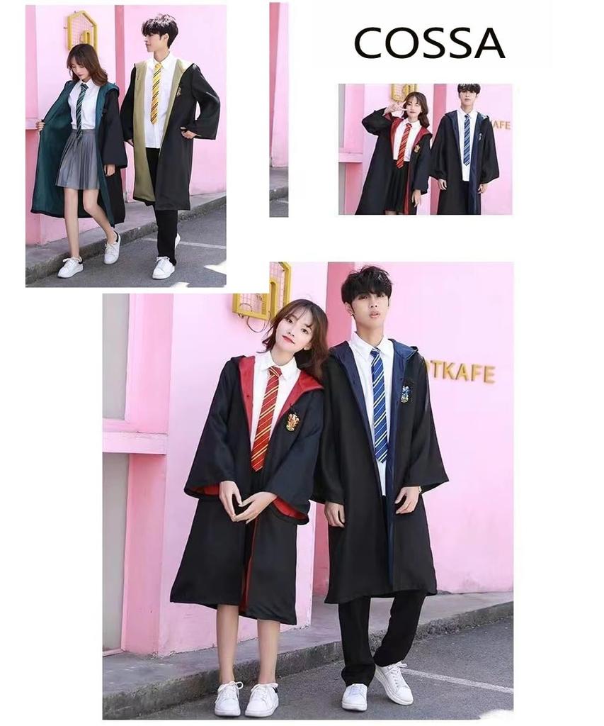Harry Potter Robe for Adults Magic Halloween Cosplay Costume Set Costume Unisex Cosplay Birthday Gift Costume Halloween Party Disguise Fancy Dress
