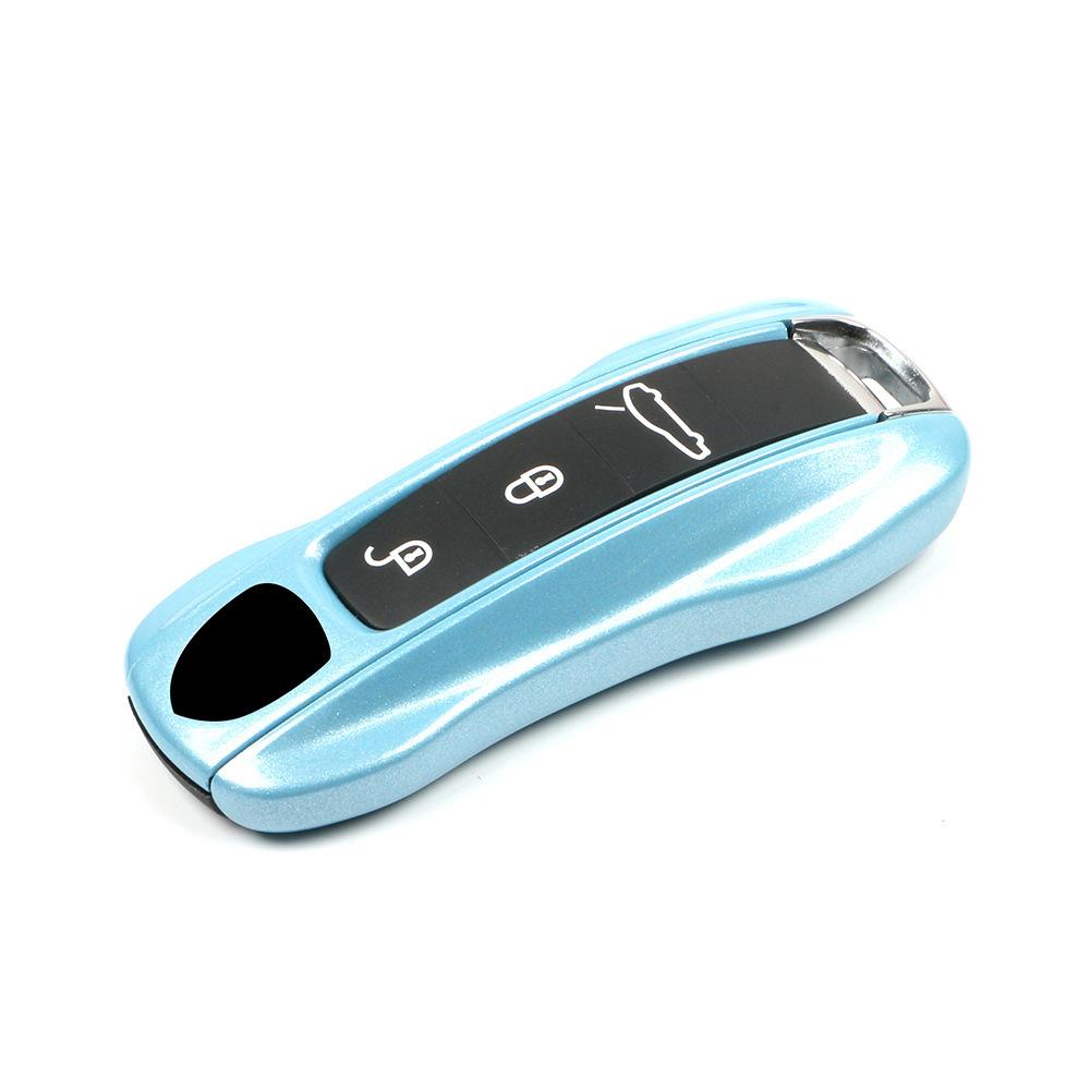 For Porsche Taycan Key Case 911 Paramela Macan Cayenne 718 Ice Crystal Blue Replacement Case