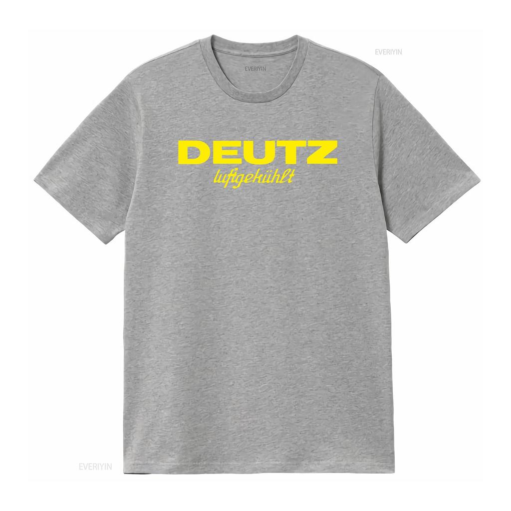 Винтажная футболка Deutz с воздушным охлаждением для мужчин Ретро-принт сельскохозяйственной техники винтажный Стирка повседневная дизайнерская одежда Дышащая