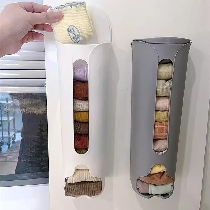 Kitchen Plastic Bag Holder Organizer Wall Hanging Garbage Bag Storage Box Bathroom Trash Bag Bucket Dispenser Kitchen Accessory