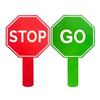 10PCS Reversible Stop and Go Sign Handheld Crossing Guard Stop Sign for Outdoor Event Road Management