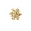 Sparkling Creative Snowflake Pin Rhinestone Zinc Zinc Alloy Zircon Badge  Valentine's Day