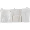 Fuji Boeki Прикроватный карман, Прикроватное хранение, 55 см шириной х 25 см длиной, Белый, Подвесное хранение, Коробка для салфеток, Маленький органайзер, 6 карманов, 29270