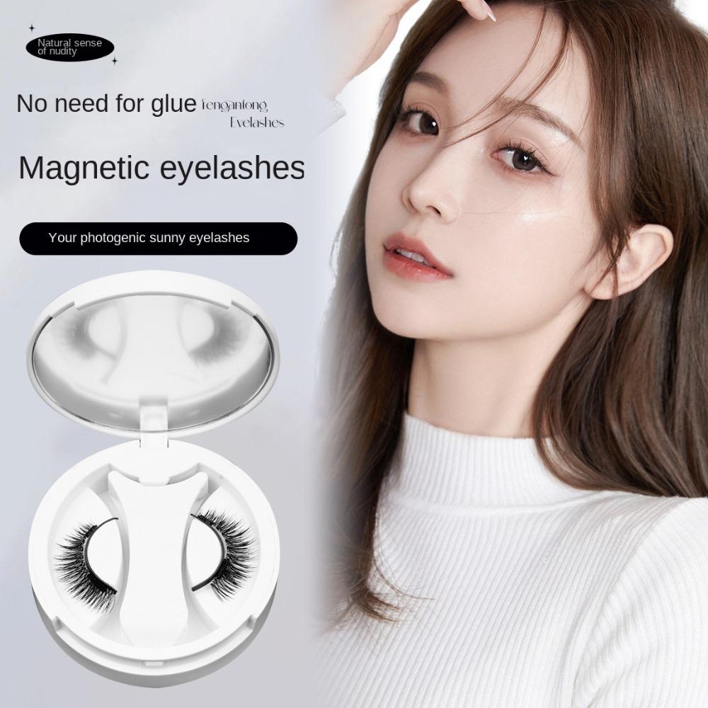 Reusable Magnetic Eyelashes with Clip DIY False Eyelash Clusters  Lady Makeup Tools