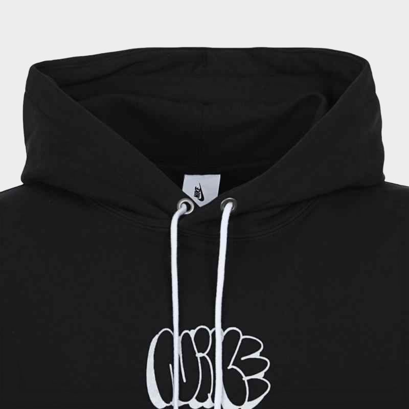 Nike Solo Swoosh Удобная мягкая свободная толстовка с капюшоном Мужские толстовки с капюшоном Черный павлин HQ4181-010