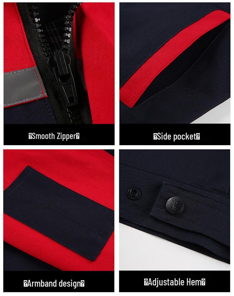 Прочный рабочий комплект для мужчин и женщин - С длинным рукавом, износостойкий, утолщенный для весны/осени. Идеально для сварки и авторемонта.