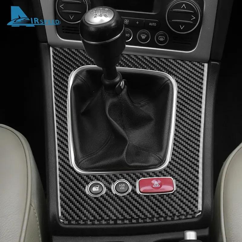Для Alfa Romeo 159 2005- Реальная Мягкая Наклейка из Углеродного Волокна Панель Рамки Селектора Переключения Передач Автомобиля с Левым Рулем Ручная/Автоматическая Коробка Передач