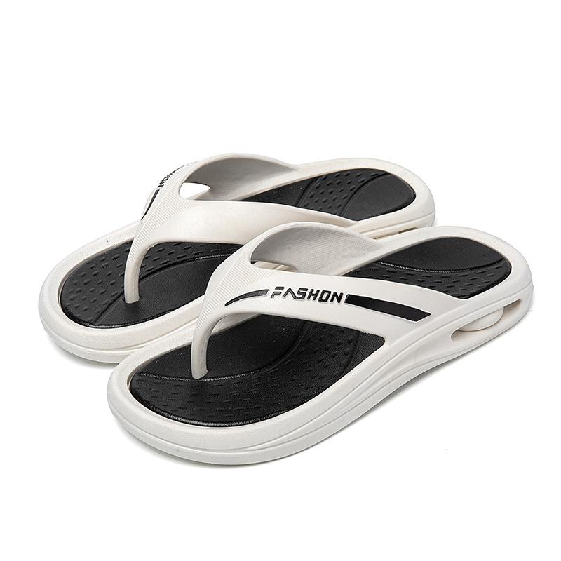 Двухцветные шлепанцы мужские летние новая марка пляжные спортивные и повседневные тапочки домашняя обувь с межпальцевой перегородкой сандалии