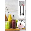 Drongo Jar Scraper Silicone Spatula Set 9 Pieces Black