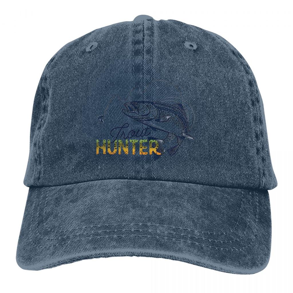 Fly Fishing Trout Rainbow Hunter Fishing Lover Retro Baseball Hat Cotton Sun Protaction Caps Unisex Casual Golf Hats