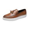 202 Spring and Autumn British Style One Pedal Tassel Loafers Men's Casual Shoes Fashion Pattern Beans
