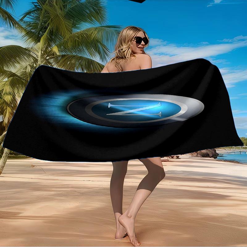 Electric Blue Napoli Logo Beach Towel Microfiber Beach Towel, Lightweight and Quick-Dry, for Summer Travel, Swimming Pool Fan Birthday Gift