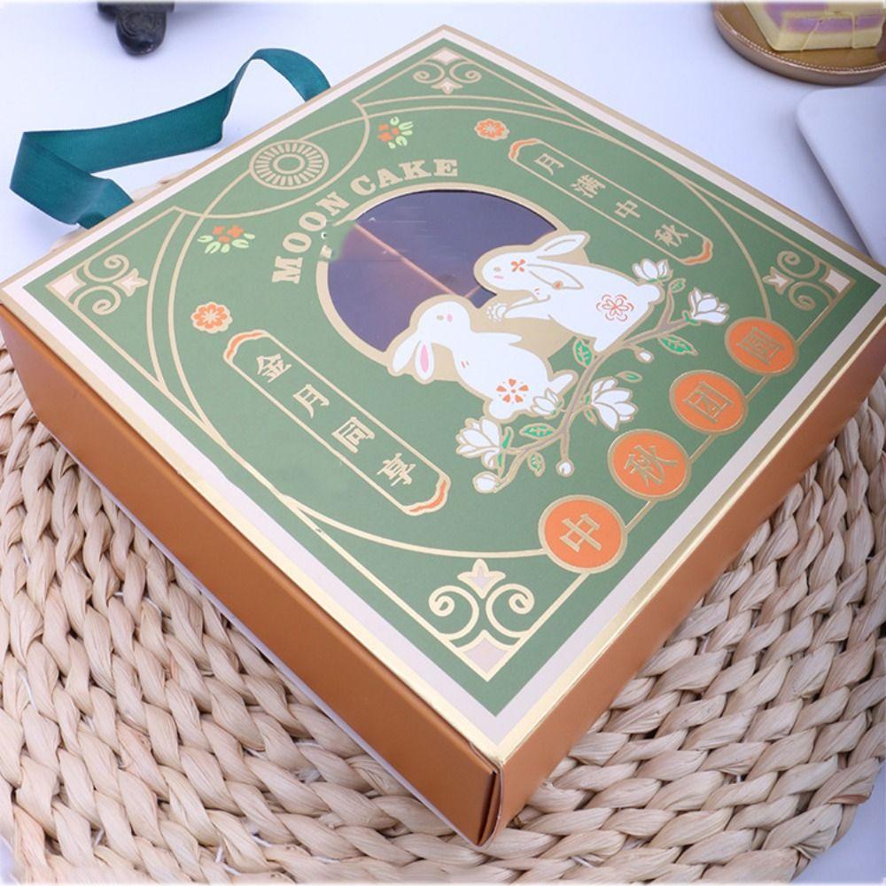 Сделай сам Упаковочные коробки для лунных пряников Процесс бронзирования Коробка для десертов и подарков Изысканная Упаковка для выпечки