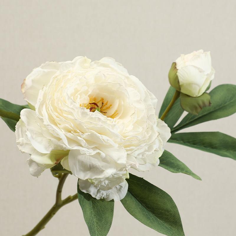 2 головки пиона с запеченным краем, имитация цветка, украшение для гостиной, украшение для стола, искусственный цветочный букет