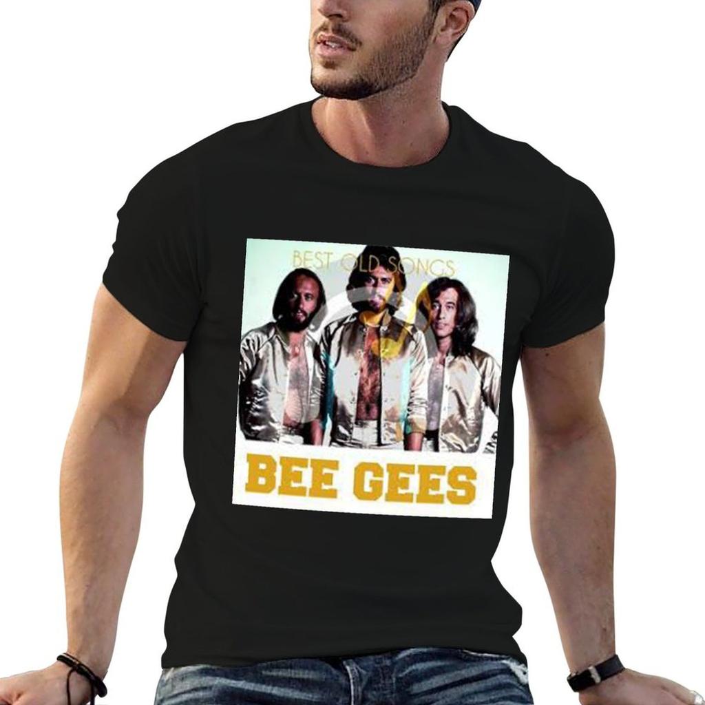 Футболка Bee Gees Мягкий Хлопок Принт Футболка