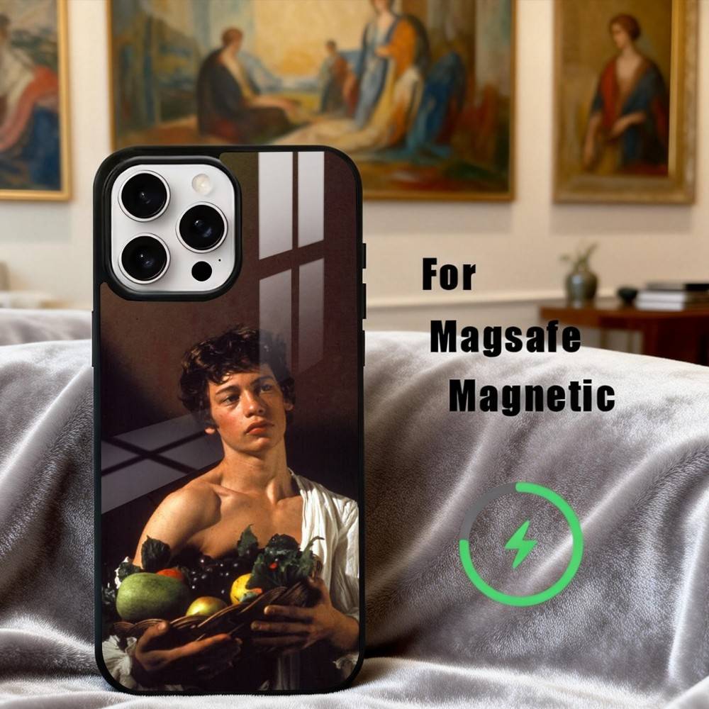 Art C-Caravaggio P-Paintings Phone Case For iPhone17,16,15,14,13,12,11 Plus,For Magnetic Wireless Charge Cover