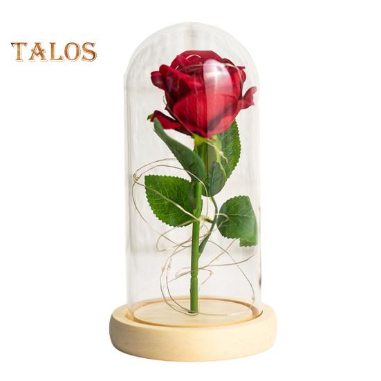 Искусственные цветы розы Вечная роза со светодиодной подсветкой Реалистично выглядящая имитация цветка розы на батарейках Подарки на праздники