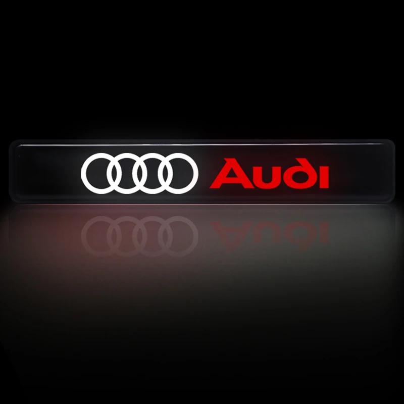 Для Audi C7Автомобильная Передняя Крышка Решетка Лампа Эмблема Декор Освещение Светодиодные Фонари Внешние Аксессуары Для Audi A6 Q3 A3 B5 B6 B7 B8 B9 Q7 8P 8V 8L