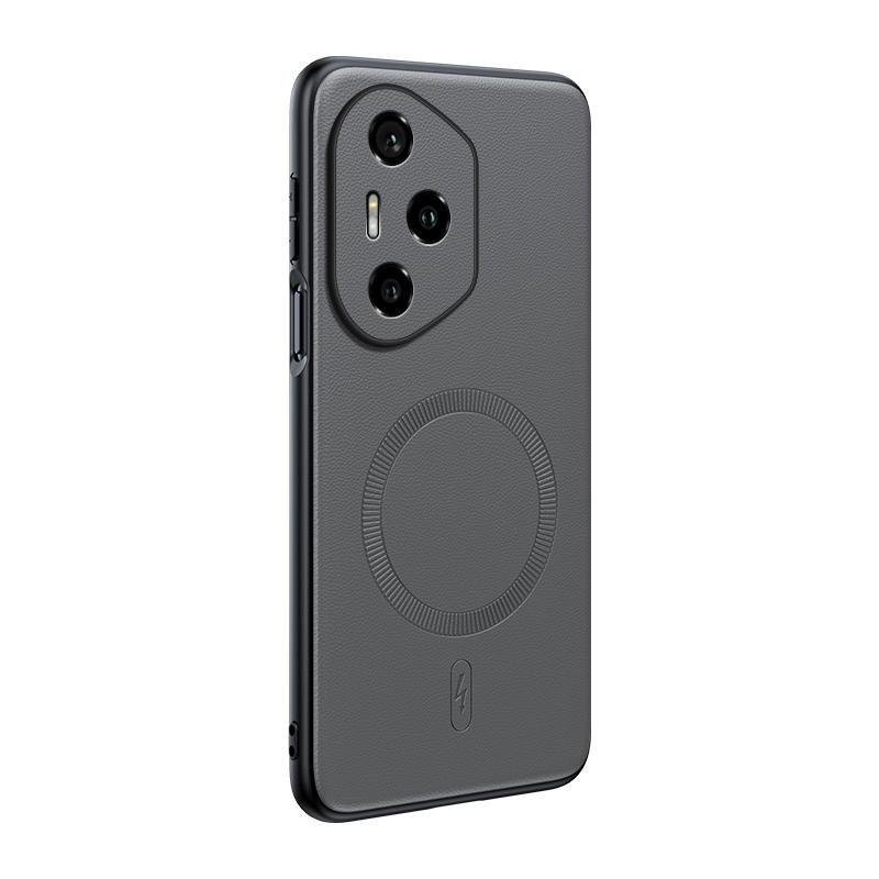 Чехол для Honor 300 Pro Магнитная кожаная накладка-щиток для Honor 300 Pro Высококачественный Не оставляющий отпечатков пальцев Нескользящий ПК+ТПУ