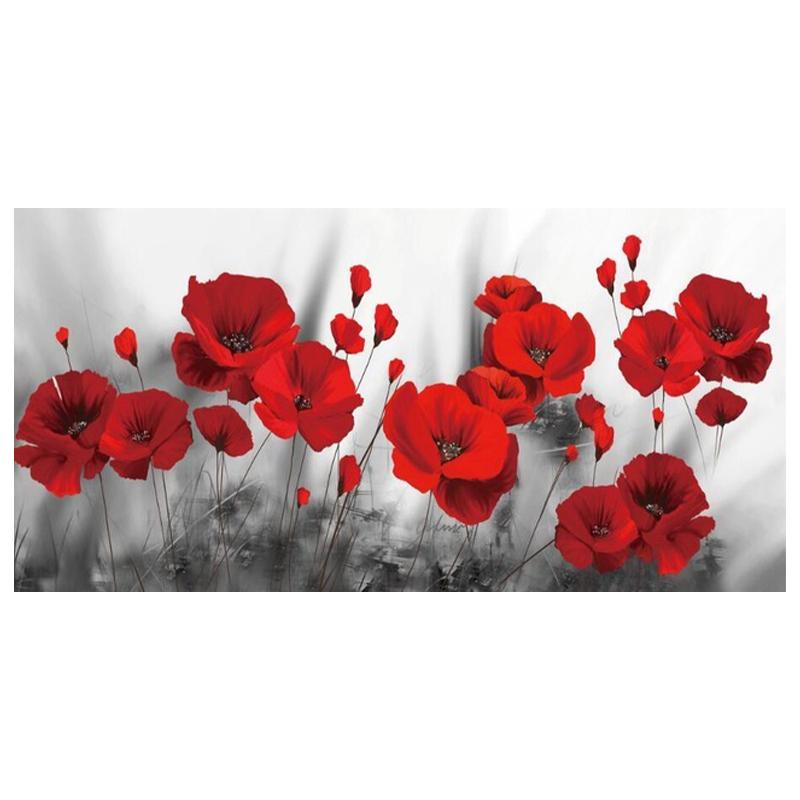 Красные маки, цветы, холст, картины на стенах, художественные постеры и принты, акварельные декоративные картинки для дома, гостиной, Cuadros