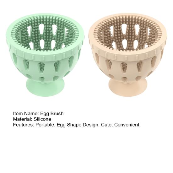 Yousheng 2Pcs Силиконовый очиститель для яиц Многоразовая мойка яиц Портативная щетка для чистки яиц Инструмент для чистки фруктов и овощей