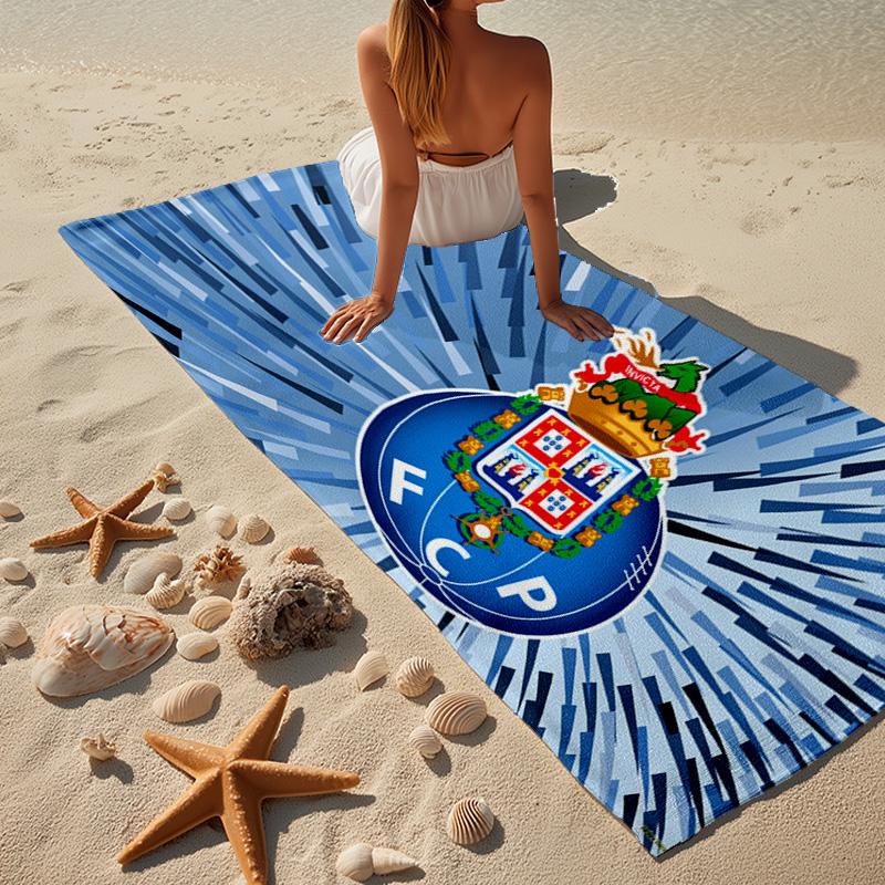 FC Porto Emblem Design. Beach Towel, Quick-drying, Easy to Care for, Use for Both Fitness and Beach Vacations,Sports Essential Fan Gift