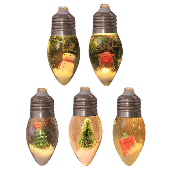 Рождественские гирлянды в виде снежных шаров, винтажная гирлянда с 10/20 светодиодными лампочками и снежной сценой для украшения дома, патио, камина, рождественской елки