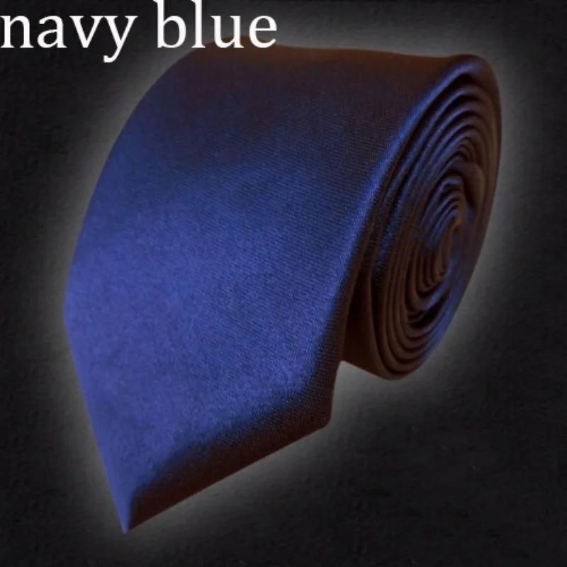 Solid Color Narrow Edition Smooth Tie for Men's New Product Formal Polyester Silk Casual Fashion Hand Tie Wedding Suits Cravate