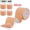 4 рулона кинезиологической ленты, 5 см x 5 м, водонепроницаемая спортивная лента, неразрезанная кинетическая лента, эластичная мышечная лента, спортивная лента, наколенник