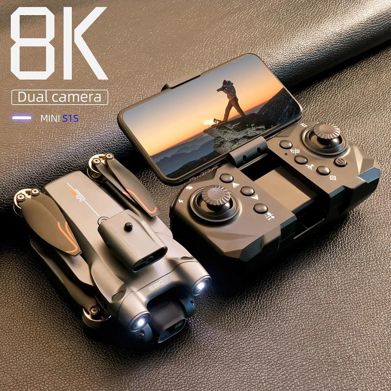 Мини-дрон S1S 2024 HD ESC Двойная камера Бесколлекторный Обход препятствий Аэрофотосъемка WIFI FPV Складной квадрокоптер Вертолет на дистанционном управлении Игрушка Подарок