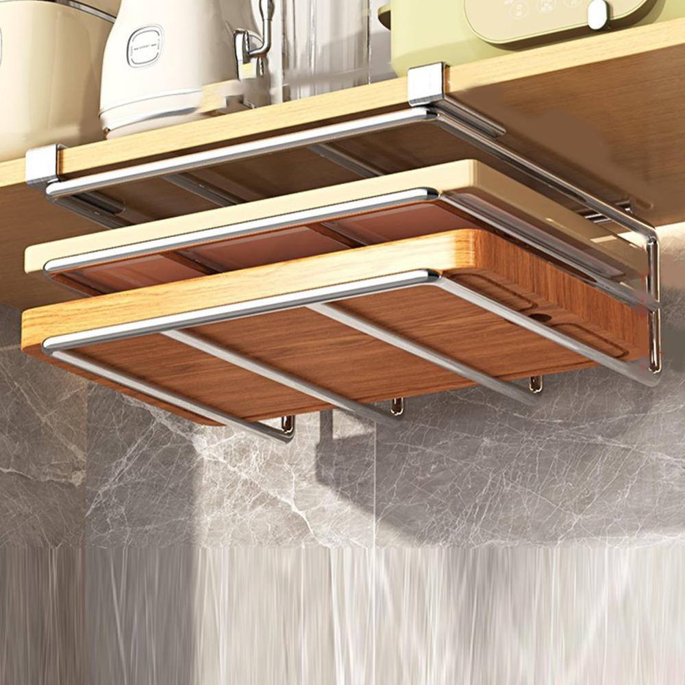 Подвесная стойка для разделочной доски без перфорации, под шкафом, полка для хранения на кухне, стойка для хранения