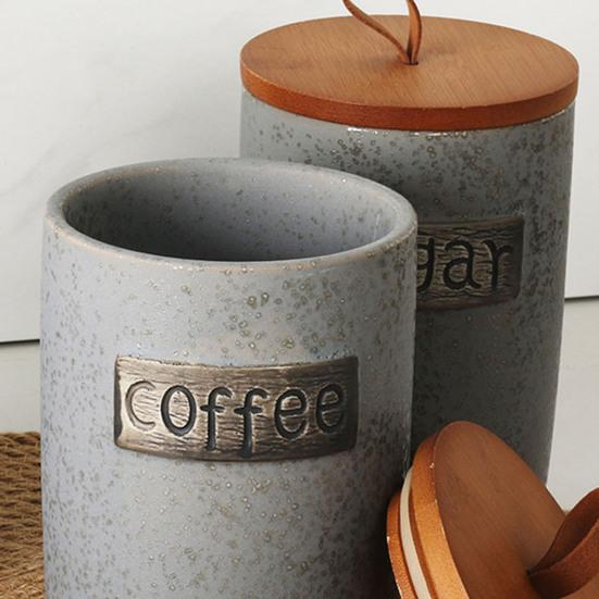 Керамическая сахарница герметичная емкость для хранения с крышкой пищевой без BPA большой емкости держатель для кофейного сахара в зернах