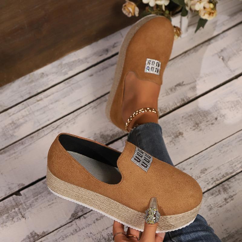 Новые женские мокасины для отдыха, нескользящие, с круглым носком, дышащие, без застежек, женские туфли на плоской подошве, женские, ленивые, парусиновые, на толстой платформе